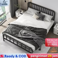 Dipan tempat tidur minimalis Rangka Tempat Tidur Besi Hitam