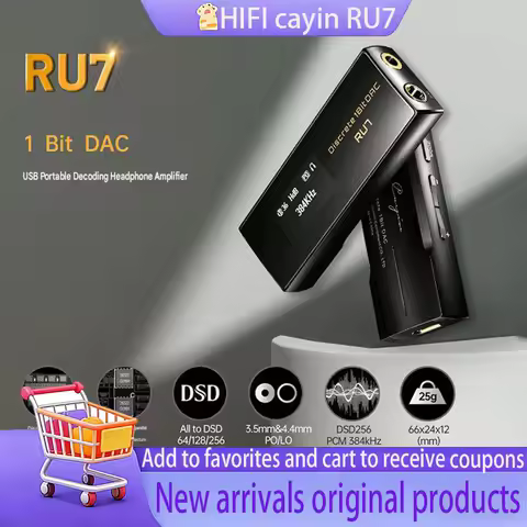 HIFI cayin RU7 RU9 R2R Full Balanced Resistor Networks Discrete 1-Bit DAC Dongle Amplifier with Cust
