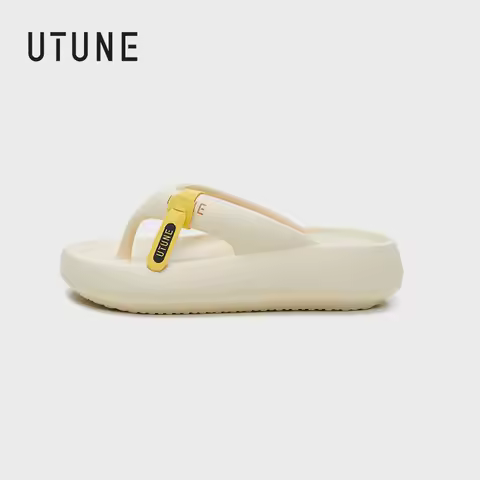 UTUNE Women’s Height Increasing Flip Flops Platform Sandals Thick Sole Summer Beach Shoes Comfortabl