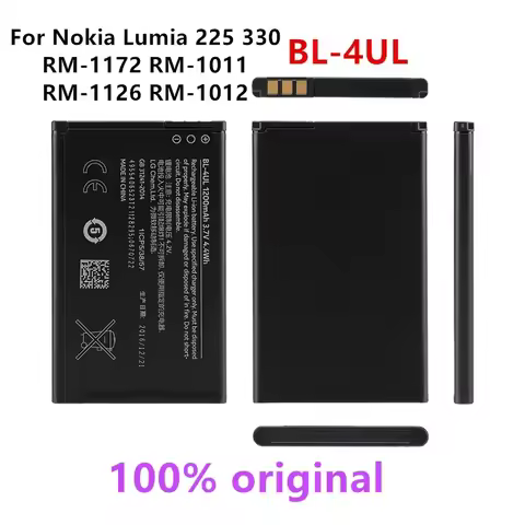 Original BL-4UL 1200mAh Replacement Battery For Nokia Lumia 225 330 RM-1172 RM-1011 RM-1126 RM-1012