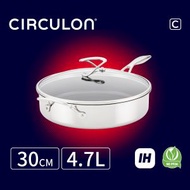 美亞 - (電磁爐適用) 不黏有蓋深煎鍋 30CM / 4.7L - Circulon (#30016)