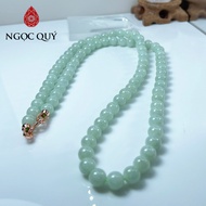 Marble necklace A - Apple green jade necklace 8mm type A - Precious Jade