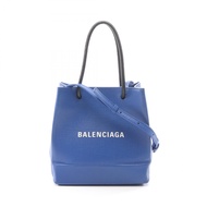 【二手】巴黎世家 (Balenciaga )手提購物袋 XXS 兩用 572411 藍/黑色皮革購物袋 XXS 女款 二手 B