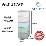 Century 5 Tier Plastic Drawer / Cloth Cabinet / Storage Cabinet 1750AMC