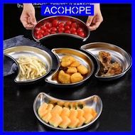 Afope Stainless Steel Crescent Moon Plate Tray 201 - AT25