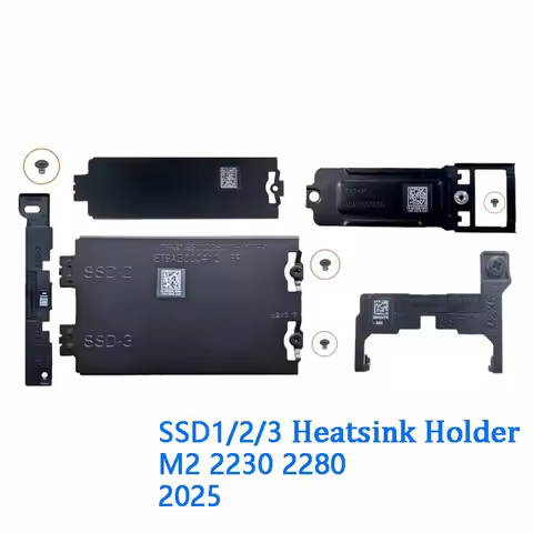 Laptop SSD 2280 Bracket Heatsink Plate For DELL Alienware 16 18 Area-51 M2 SSD1/2/3 2230 to 2280