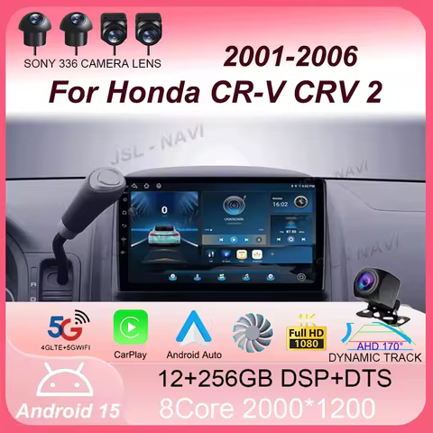 Android 15 For Honda CR-V CRV 2 2001 - 2006 Car Radio Multimedia Video Player Navigation stereo GPS 
