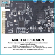 【SHENHAO3】 USB3.2 Gen2การ์ดขยาย10Gbps PCI-E ถึง4-Port Type-C + Type-A อะแดปเตอร์8พอร์ตตัวคูณ USB HUB