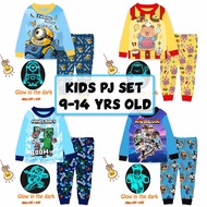Cuddle Me 9-14 Years Old Kids Pyjamas / Glow in the Dark Children Sleepwear / Kids Pajamas Set