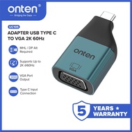 Onten UC105 Adapter Converter USB Type C TO VGA Support 2K 60Hz