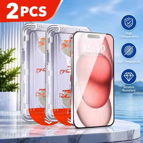2PCS Tempered Glass For iPhone 16 Plus 16e 18 17 17e 16 Screen Protector For iPhone 16 Pro 16 Pro Ma