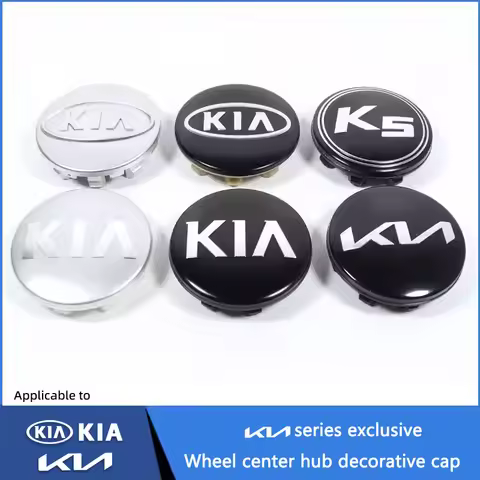 4Pcs 58mm Car Wheel Center Hub Caps Emblem Decorative Cover For KIA EV9 EV6 Stinger Niro K5 K9 Soren