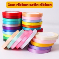 Newsmallbrains 1cm Satin Ribbon 25 Yards Roll for Floral Bouquet Wrapping Wedding Party Gifts and Cr