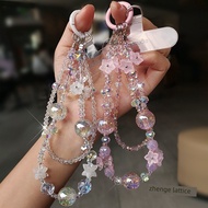 Dual‑domain exquisite, handcrafted starry‑sky bead crystal phone charm lanyard—short, Instagram‑styl