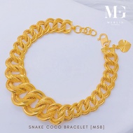 Merlin Goldsmith 22K 916 Gold Snake Coco Bracelet [M59]