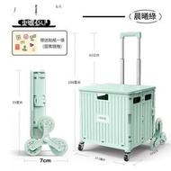 隨身折疊購物車家用買菜小拉車 手拉車 戶外露營野餐車 拉桿拖車 活動收納車-八輪爬梯輪