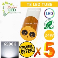 (Bundle Pack) MORLER LED T8 Tube Light 24W 4FT 1200MM ***VALUE BUY***