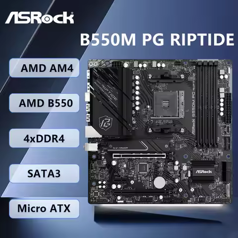 ASROCK B550M PG RIPTIDE Motherboard AMD B550 AM4 Support Ryzen 5 5600X 5600 7 5800X 5700G 9 5900X DD