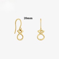 TOUS 9 Kt Gold Hook Earrings Bear Motif TOUS Infinity Suitable For Women Birthday Gift Valentine'S D