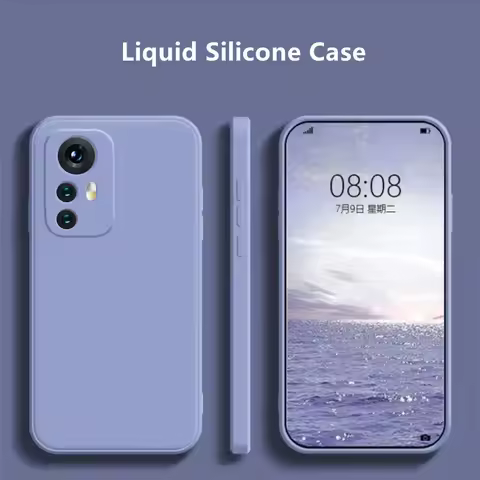 Liquid Silicone Case For Xiaomi 12T Pro Case for Xiaomi 12T 11T Pro 12 Lite Cover Funda Coque Soft T