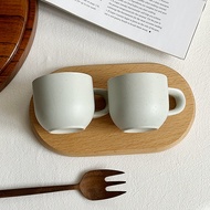 H Half Orange HO Elegant Light Green Sesame Glaze Mini Cup Afternoon Tea Cup Concentrated Ceramic Cu