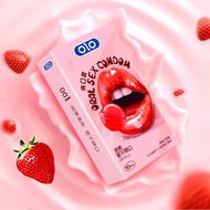 Olo Refreshing Condom 10pcs Condom Koujiao Fruit Flavor Oil-Free Supplies Condom Condom Condom Blowj
