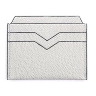 全新未使用 Valextra V8L77 牛皮證件夾/卡包，灰色，含包裝盒和防塵袋，義大利製造，男士迷你款