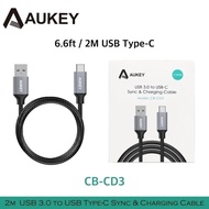 AUKEY 6.6 ft USB TYPE-C TO USB 3.0 CABLE2M/ with Braided Nylon CB-CD3