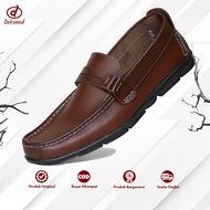 DOLCIMOD - Sepatu Pantofel Pria Kulit Sapi Formal Slip On Loafers Acara Resmi Kerja Kondangan Pesta 