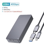 ORICO LSDT M2เคส SSD 40Gbps NVME Enclosure M.2 To USB Type C 4.0อะแดปเตอร์ SSD สำหรับ NVME PCIE M Ke