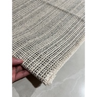 Rug, flatwoven, natural/black, 50x80 cm (1 ' 8 "x2 ' 7 ")
