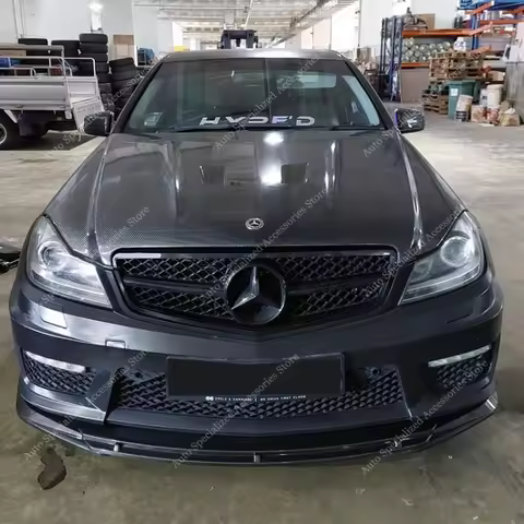 For Mercedes W204 S204 A204 C Class Front Bumper Lip Spoiler Splitter Diffuser C63 AMG Sedan/Coupe/E