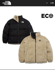 The north face 內刷毛雙面穿外套 男M
