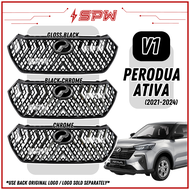 Perodua Ativa (2021-2024) Front Grill V1 LEXUS Design Chrome Grilles Bodykit Body Kit Exterior Decor