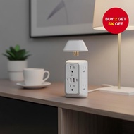 Surge Protector Outlet Extender - 6 Way Splitter with 4 USB Ports (2 USB C), Multi Plug Wall Charger