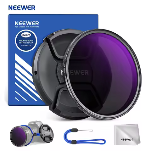NEEWER MRC ND2-400 Variable ND Filter with Lens Cap 49/52/55/58/62/67/72/77/82mm Multi-function Neut