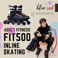 OXELO รองเท้าอินไลน์สเก็ต เพื่อการออกกำลังกายรุ่น FIT500 (Blue/Red) ( Adult Inline Fitness Skates FI