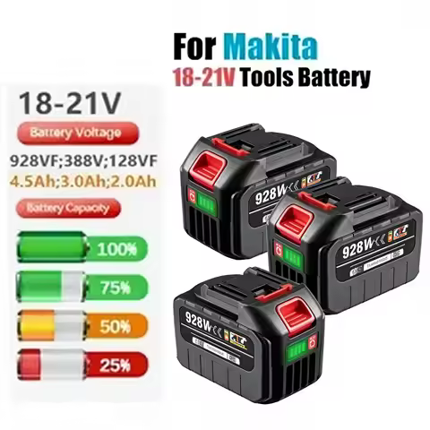 21V 928VF Battery 4.5Ah 3.0Ah for Makita 18V Tools, Large Capacity Rechargeable Li-ion, Also Fits 38