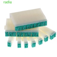 RADIANTZAP Number Stamps Durable 7/13/17.5 mm Handmade Number,Letter,Mark Pattern Plastic Mini Word 