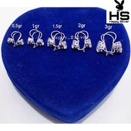 Authentic 925 Silver Earrings with White Gold Plating Desi Earrings 0.5 Gram/ 1 Gram 1.5 Gram/ 2 Gra