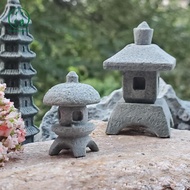 [Chicnest] Retro Gazebo Chinese Lanterns Mini Pagoda Model Decoration Stone Miniature Statue Sandsto