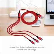 3 in 1 Charging Cable Length 1.2 m. 3 Types in One Line