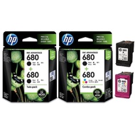 HP 680 Combo Pack Black/Tri-color Original Ink Advantage Cartridge HP2130/ 2676 /2135/ 4675/ 3635/ 1115/1118