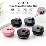 VICASA 26oz Large Capacity Insulated Mug with Leak-Proof Lid and Straw