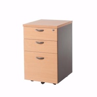 [Free Delivery &amp; Installation] 2-Drawer 1-Filing Mobile Pedestal / Mobile Drawer / Office Drawer (Beech Colour)