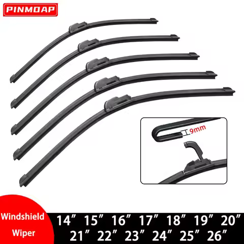1PC Car Windshield Wiper Blade J/U-Shaped Universal Rubber Frameless And Unsupported Car Wiper 14"15