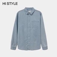 HI STYLE Men Long Sleeve Shirt - Light Blue - ETS3H3655 / Kemeja Lengan Panjang Lelaki - Biru Cair