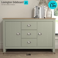 Synergy House Lexington Kabinet Display 2 Pintu 3 Laci | Simpanan | 2.5ft Tinggi | Sideboard