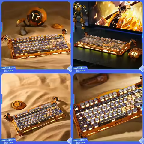 for Mercury K1 Pro Special Edition keycaps for linear switches PBT battle-worn yellow gaming keyboar