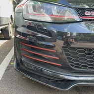 Front Bumper Side Air Vent Trim Gloss Black Intake Frame Grille Splitter Spoiler Canard Lip For VW G